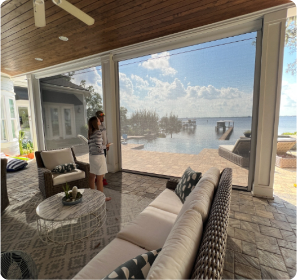 Retractable Screens By Better Exteriors Protect against insects, sunlight, Hurricane and even enhanced Privacy